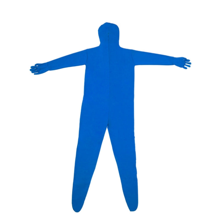 Blue One-Piece Photo Stretchy Body Green Screen Suit - 170cm
