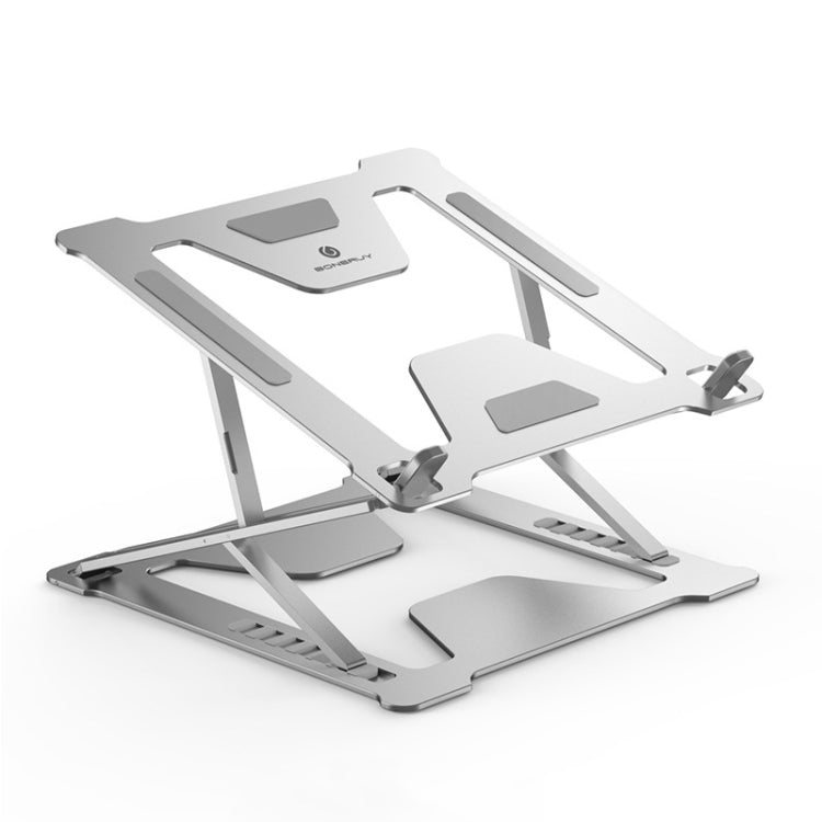 Adjustable Silver Notebook Computer Heightening Bracket for Laptops up to 17.3 inches