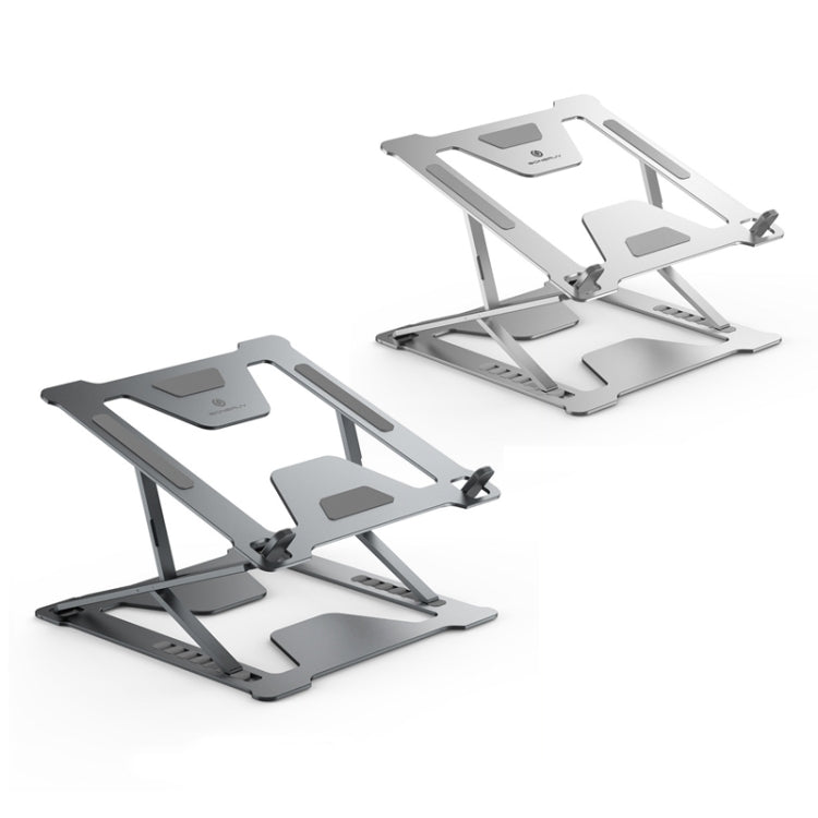 Adjustable Silver Notebook Computer Heightening Bracket for Laptops up to 17.3 inches