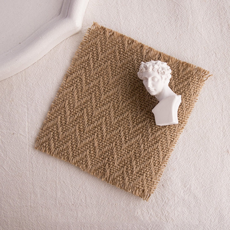 Vintage Coarse Jute Scented Candle Coasters with Torn Edges - Set of 10