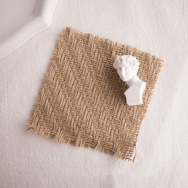 Vintage Style Handmade Hemp Scented Candle Coasters (Pack of 10, 12x12cm)