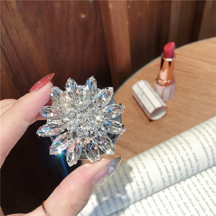 Lazy Man Live Shooting Mobile Phone Rotating Ring Buckle Holder - Flower Long Diamond Style (2 PCS)