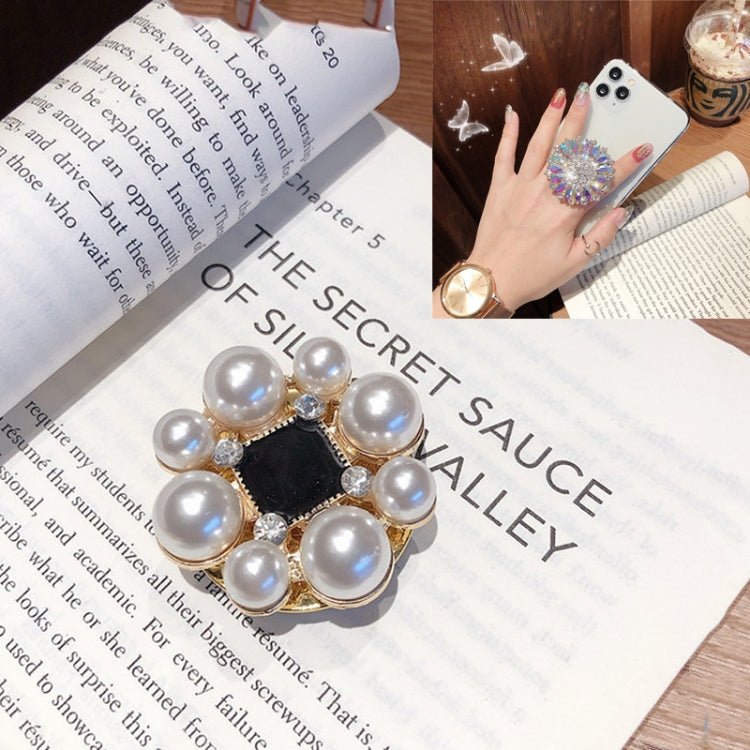 Lazy Man Live Shooting Mobile Phone Rotating Ring Buckle Holder - Round Pearl Style