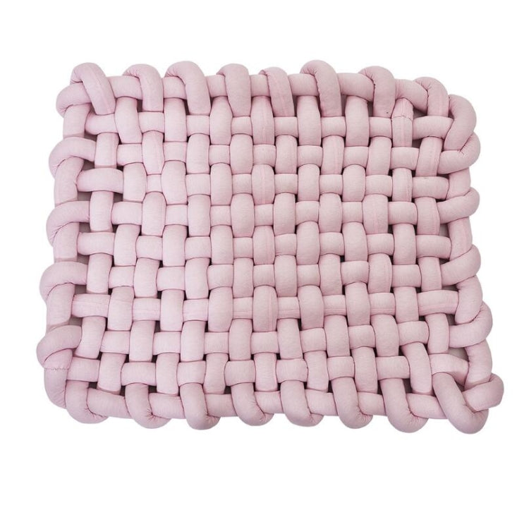Pink Hand-Woven Twist Anti-Skid Mat & Photography Shooting Prop