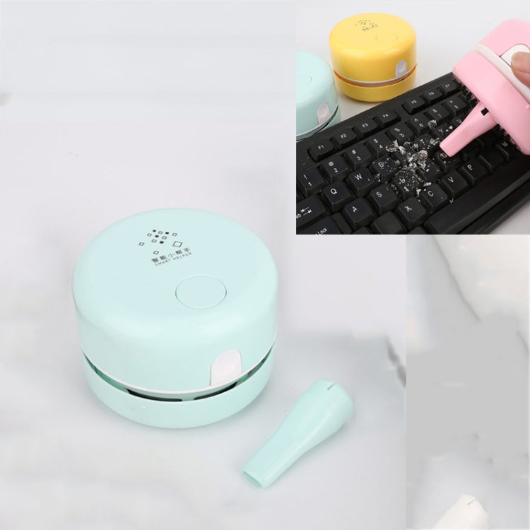 Mini Handheld Desktop Cleaner Sweeper for Keyboards and Erasers (Light Green)
