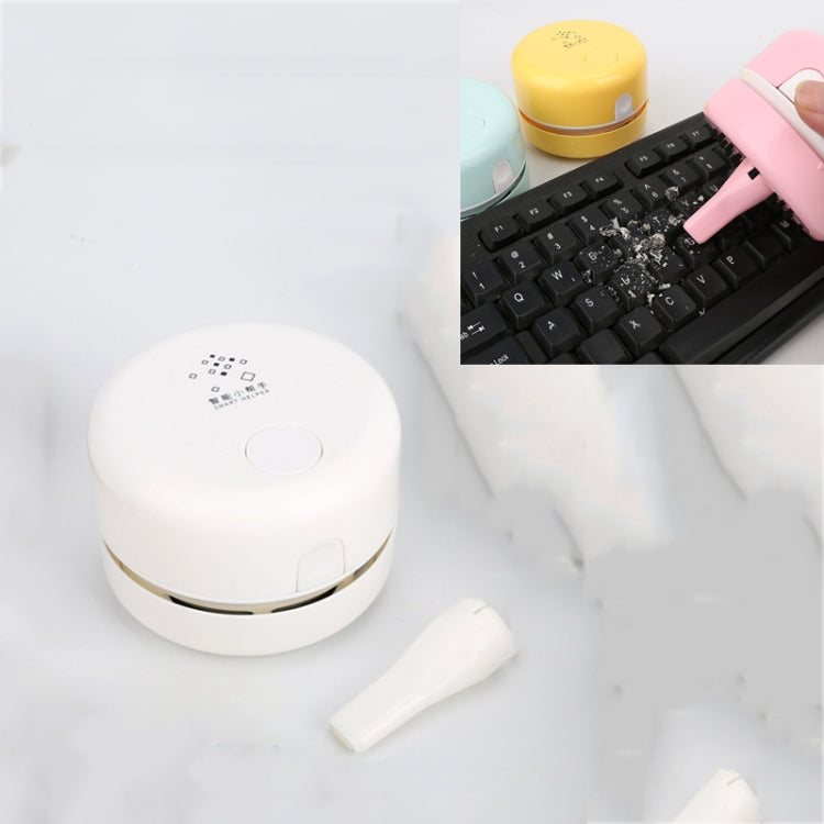 Mini Pearl White Handheld Desktop Vacuum Cleaner