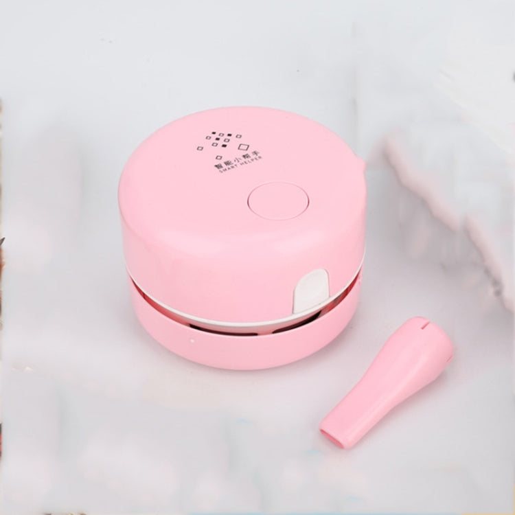Peach Powder Handheld Desktop Mini Vacuum Cleaner for Students