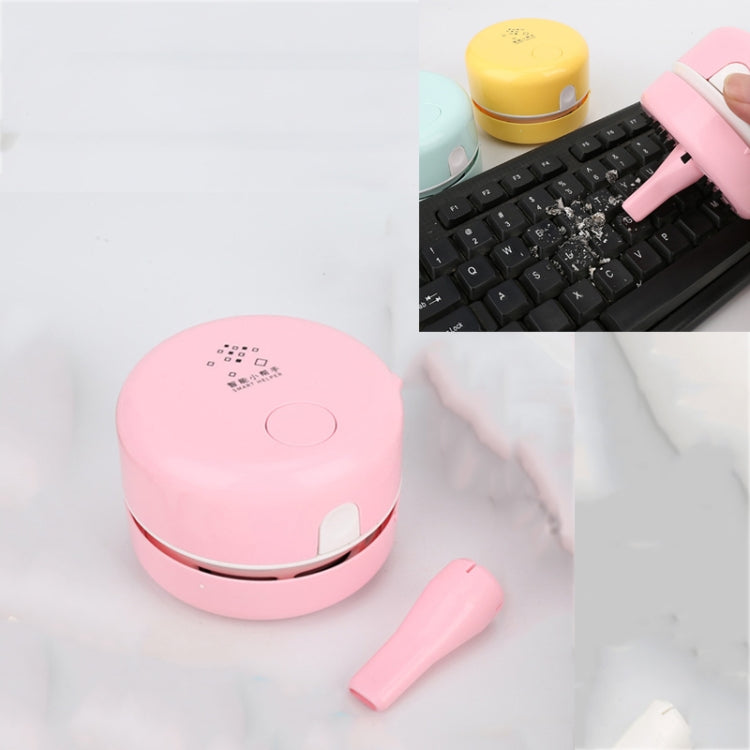 Peach Powder Handheld Desktop Mini Vacuum Cleaner for Students