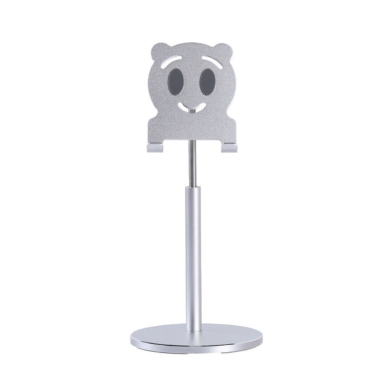 Silver Aluminum Alloy Desktop Stand for 4-10 inch Phone & Tablet with Adjustable Height and Angle