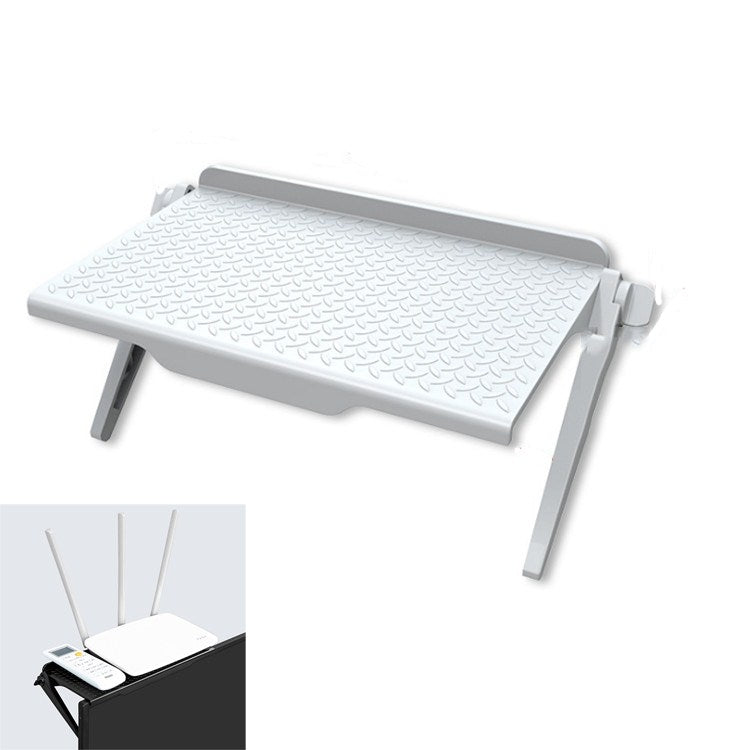 2-Piece Creative Multi-functional Storage Rack and Monitor Holder for Computers, Size Small (White)