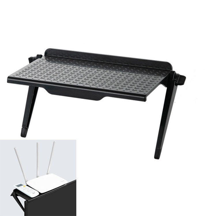 L Black Multi-functional Storage Rack and Monitor Holder - Large Size