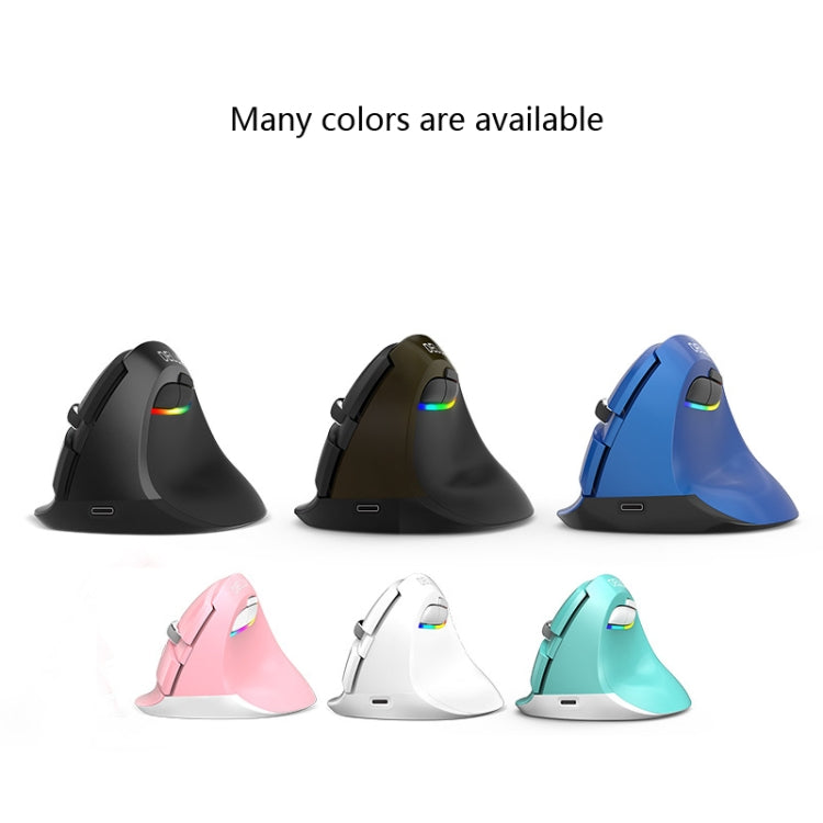 DELUX M618Mini Colorful Wireless Luminous Vertical Mouse - Cherry Pink