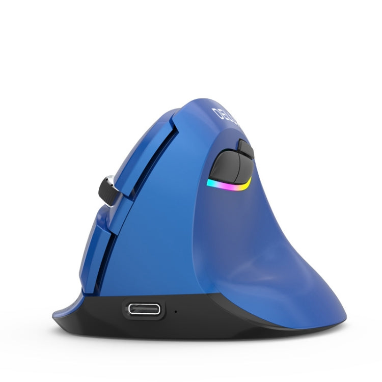 Wireless Rechargeable Vertical Mouse with Colorful RGB Lighting