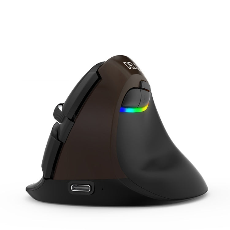 Wireless Rechargeable Vertical Mouse with RGB Lighting