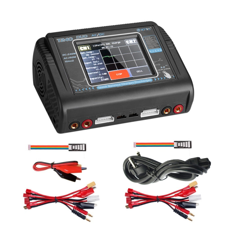 HTRC T240 Touch Balance Lithium Battery Charger with Dual Charging Capability