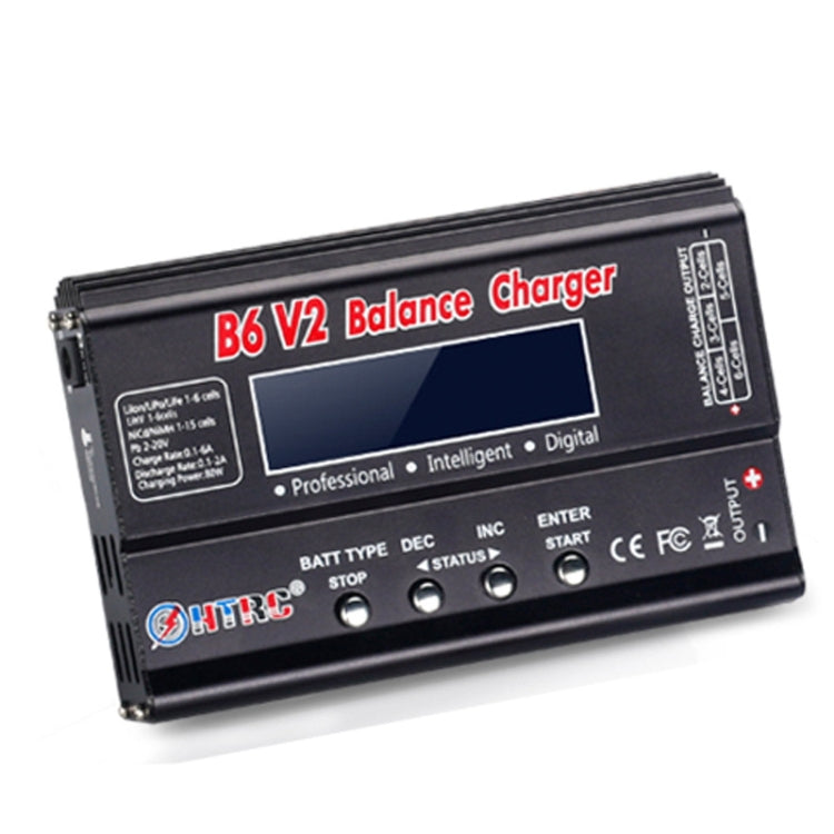 HTRC B6 V2 Balance Charger for Model Airplane Lithium Batteries with EU Plug
