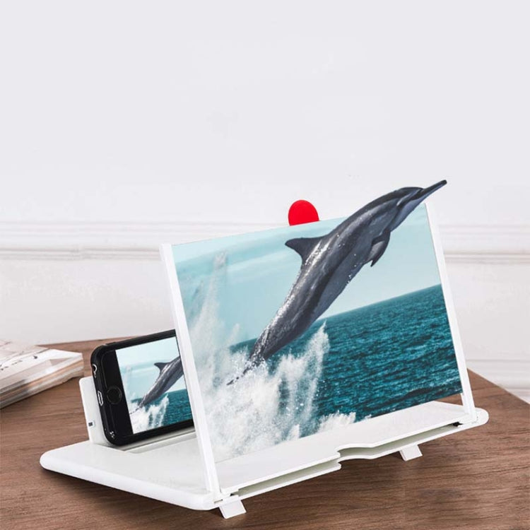 10-Inch Pull-Out Mobile Phone Screen Magnifier and Holder - White