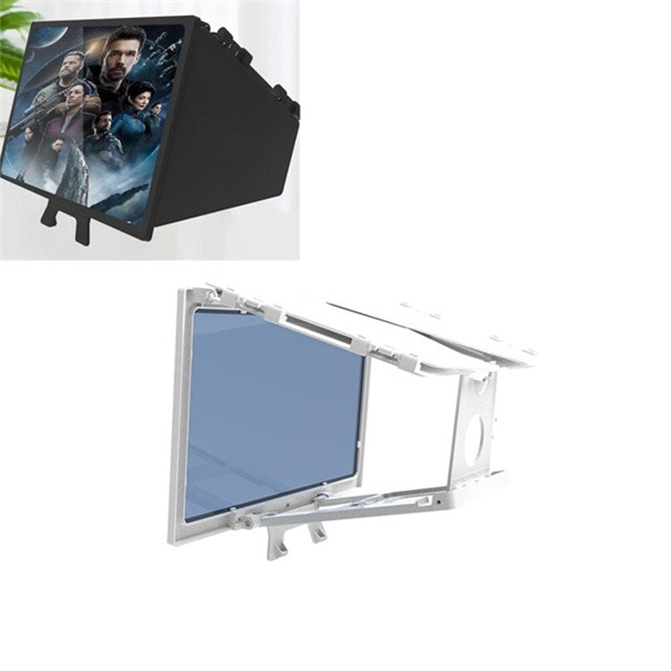 12 inch Foldable 3D Mobile Phone Screen Amplifier in White