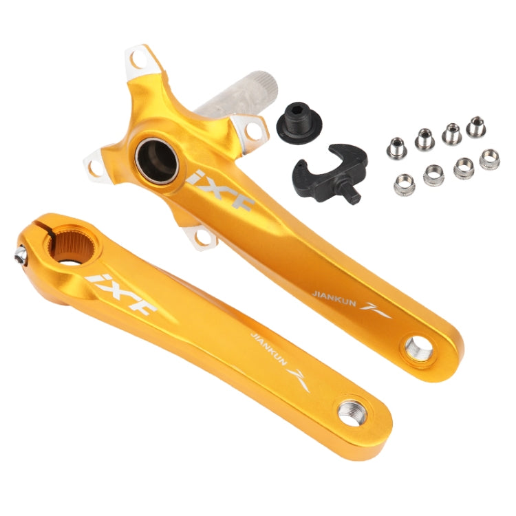JIAN KUN IXF Mountain Bike Hollow Crank - Left and Right Cranks (Yellow)