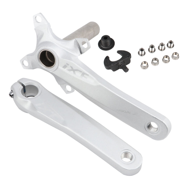 JIAN KUN IXF Mountain Bike Hollow Crank Set - Left and Right Cranks (Silver)