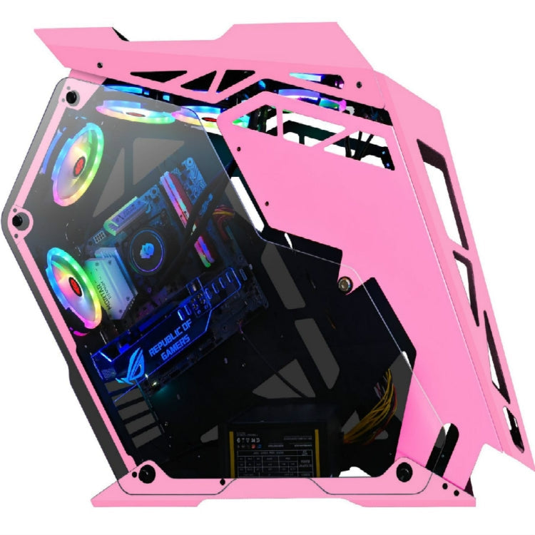 Gaming Internet Cafe Computer Case, Big Coffee Plus Pink
