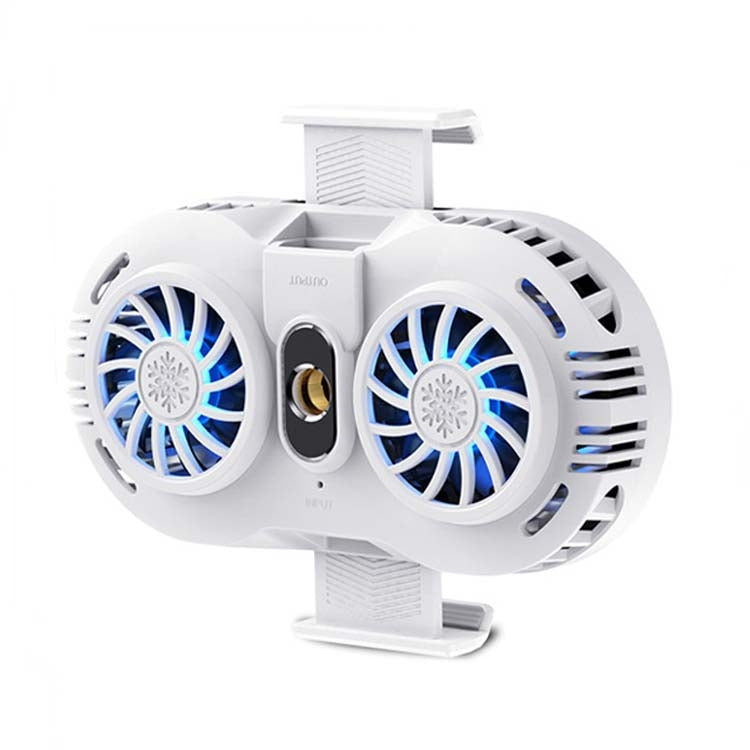 Fast Cooling Radiator for 4-6.5 inch Mobile Phones with Type-C / USB-C + USB Interface White