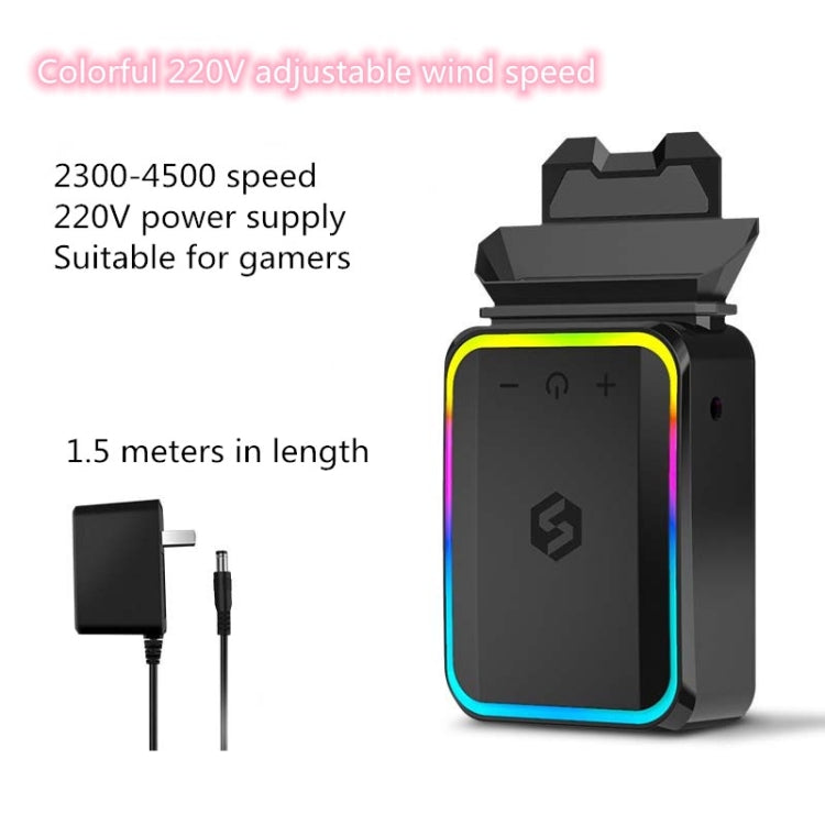 Laptop Exhaust Radiator Side Suction Fan for Lenovo/ASUS/Dell Laptops, Colorful-220V Adjustable Wind Speed, CN Plug