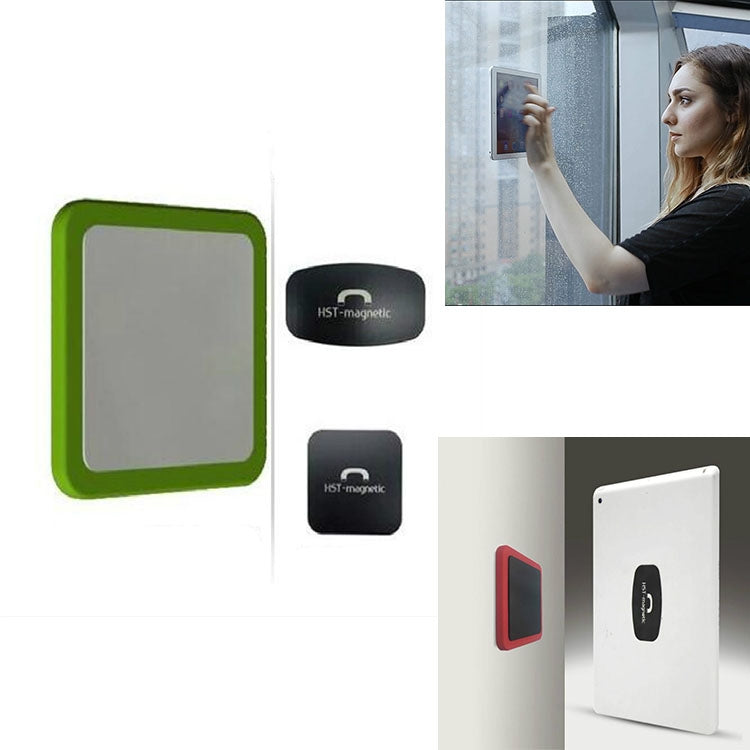 Wall-mounted Magnetic Sticker Phone and Tablet Holder (Green, Universal)