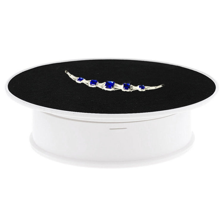 30cm 360 Degree Electric Rotating Turntable Display Stand for Photography and Product Showcasing (White + Black)