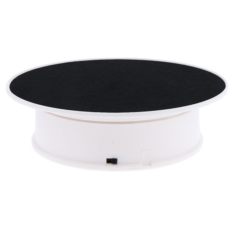 30cm 360 Degree Electric Rotating Turntable Display Stand for Photography and Product Showcasing (White + Black)