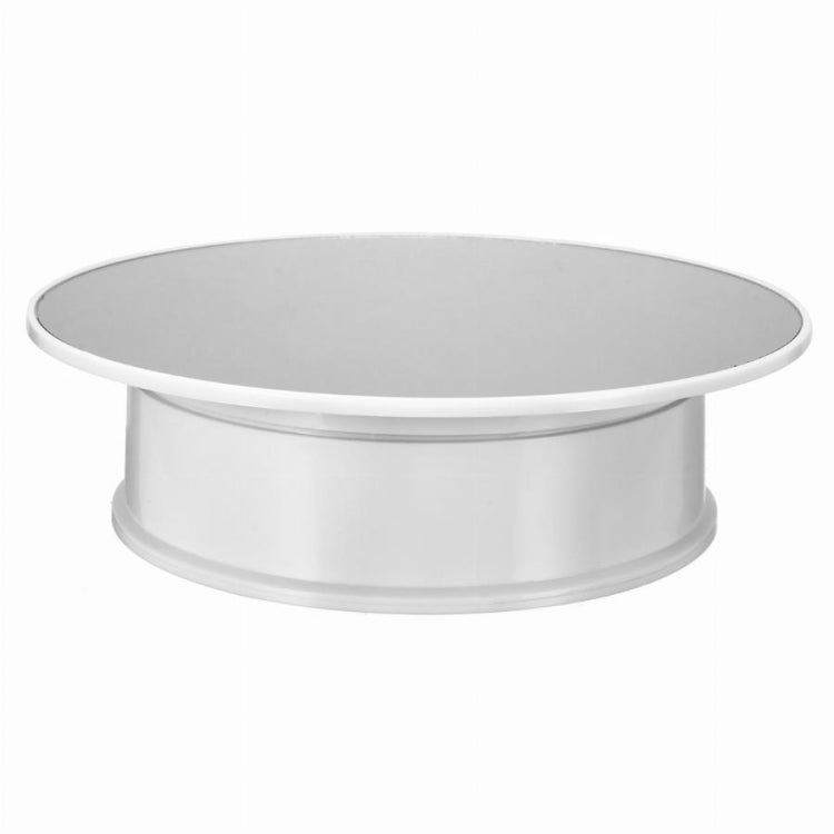 Electric Rotating Turntable Display Stand Mirror Top Video Shooting Props Turntable for Photography (White, 30cm)