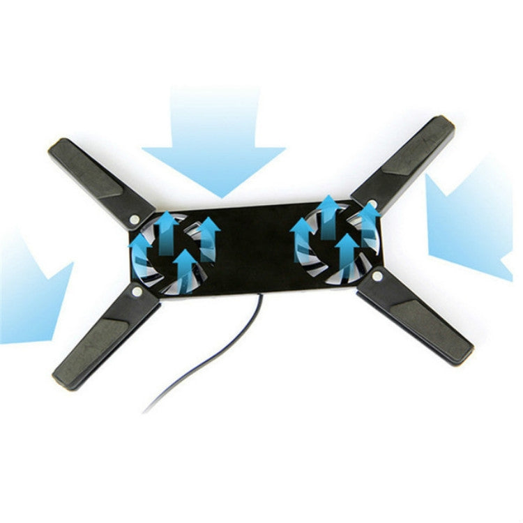 Foldable Laptop Cooling Pad with Ultra-Quiet Fans