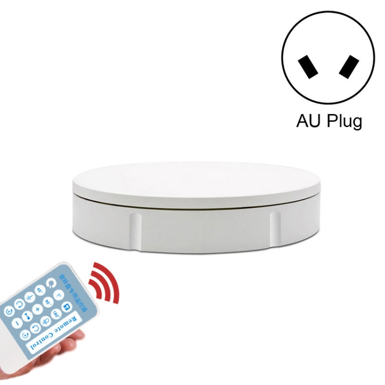 30cm Remote Control Electric Turntable Display Stand with AU Plug (White)