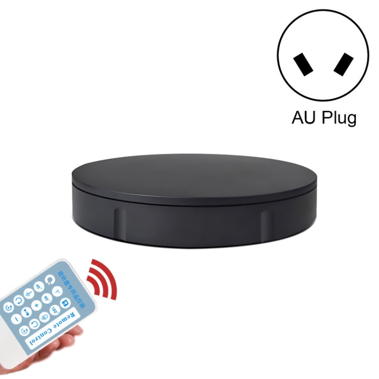 30cm Remote Control Speed Electric Turntable Sample Display Stand with AU Plug - Black