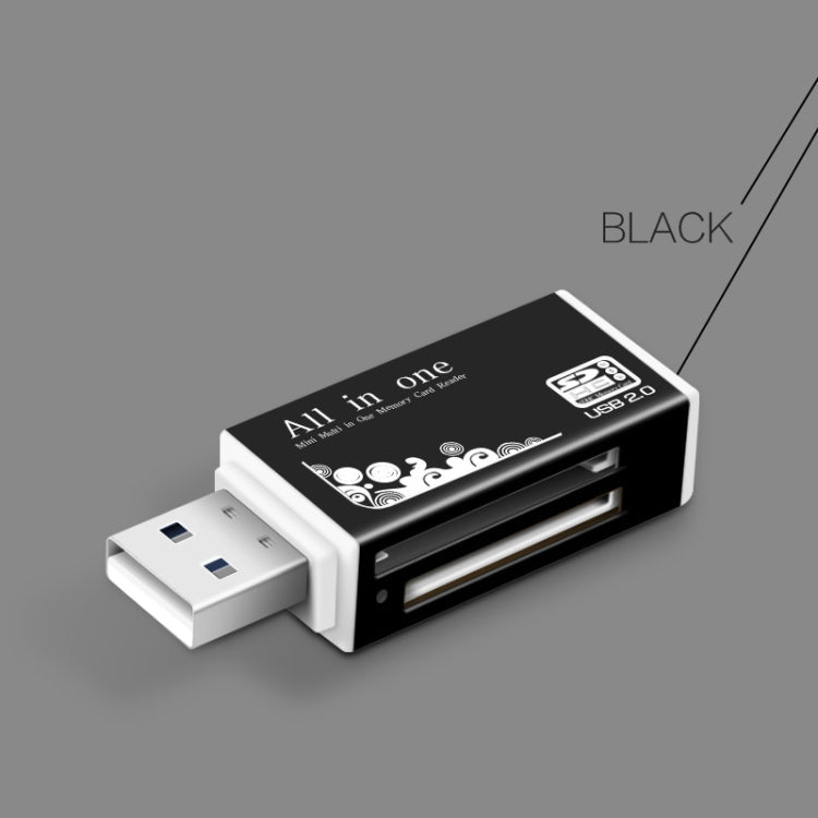 Versatile Black Multi in 1 Memory SD Card Reader