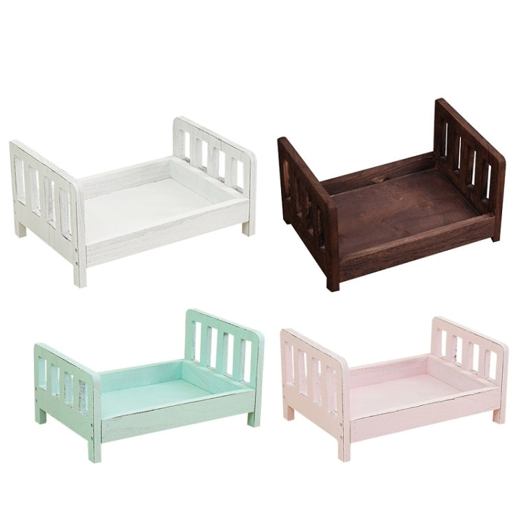 100 Day Old Wooden Bed for Newborns and Children Photography Props (Coffee)