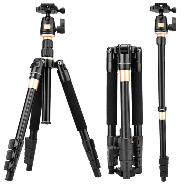 Q555 Aluminum Alloy Tripod with Ball Head and Monopod Holder