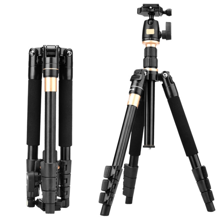 Q555 Aluminum Alloy Tripod with Ball Head and Monopod Holder