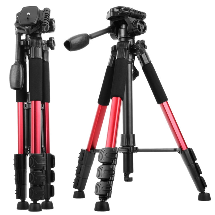 Red Q111 4-Section Folding Legs Aluminum Alloy Tripod Kit