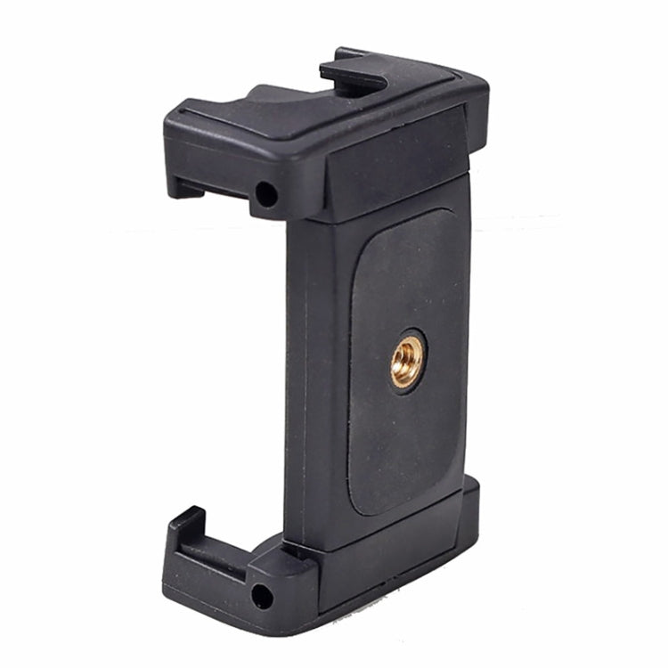 Live Broadcast Phone Clamp Tripod Mount with Cold Shoe Base and 1/4 inch Screw Holes