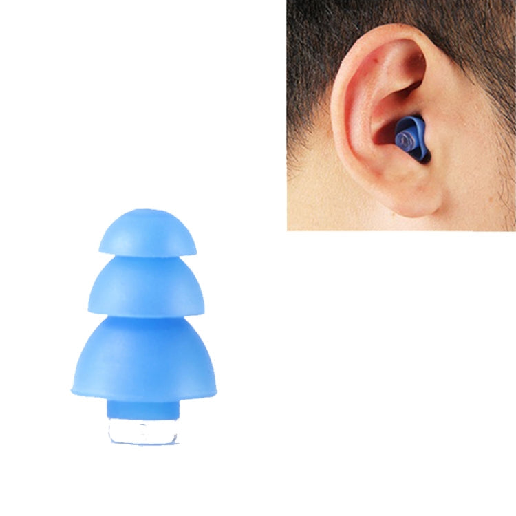 Silent Sleep Silicone Earplugs for Noise Reduction (Blue)