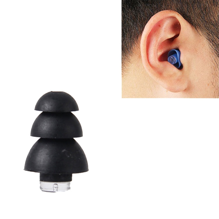 Black Silicone Anti-Noise Sleep Earplugs for Industrial Noise Cancelling