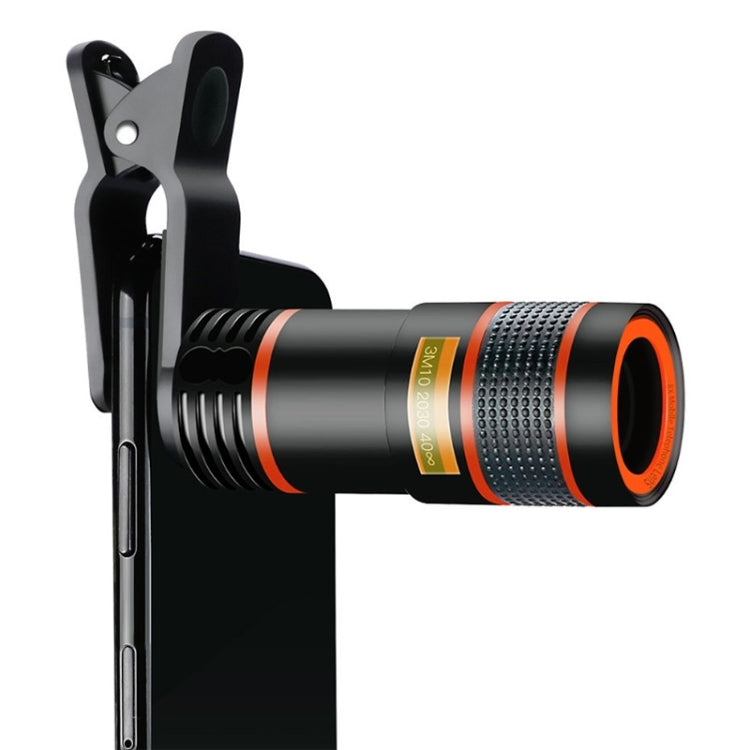 12X Telephoto Lens for Mobile Phone Camera (Black, 2 PCS)