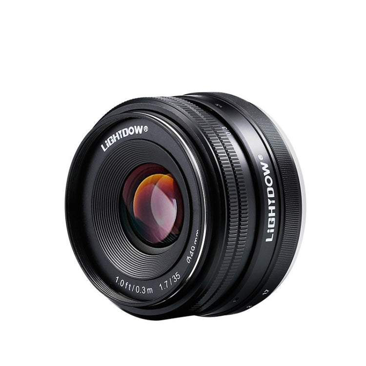 LIGHTDOW 35mm F1.7 E-Mount Manual Fixed Focus Lens for Sony Mirrorless Cameras