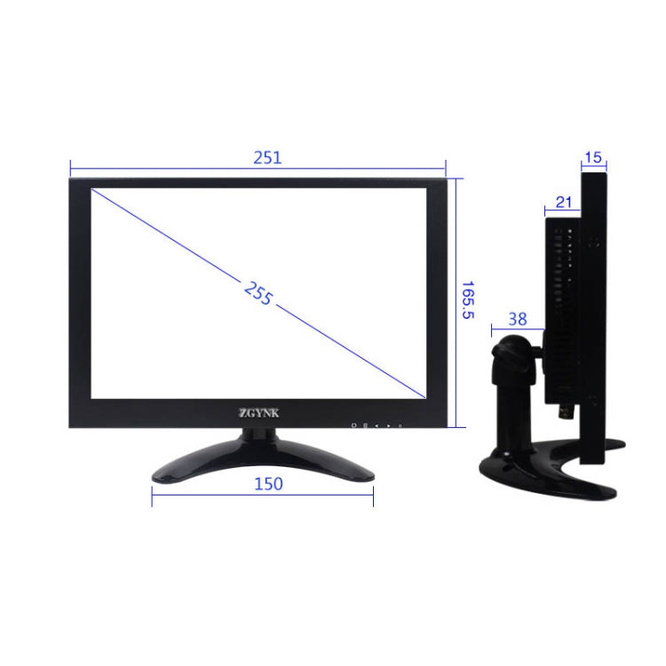 ZGYNK B1042 10.1-Inch Portable High-Definition Metal Computer Monitor Display with Multiple Input Options