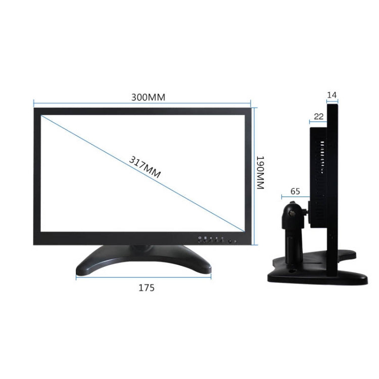 ZGYNK B1042 12.5-inch Portable High-Definition Metal Computer Monitor Display with VGA AV HDMI BNC Inputs