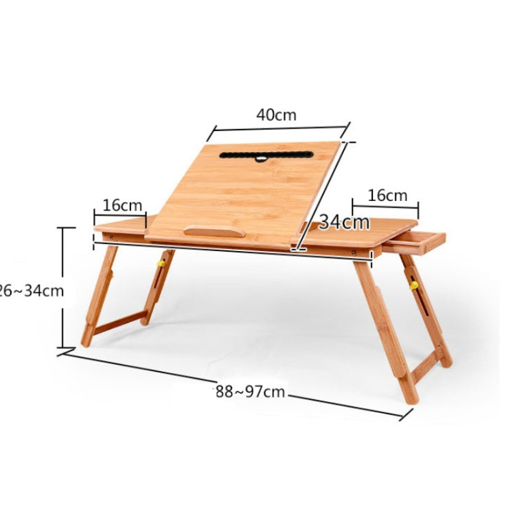 Innovative Folding Laptop Desk with Drawer - Large Size (72cm)