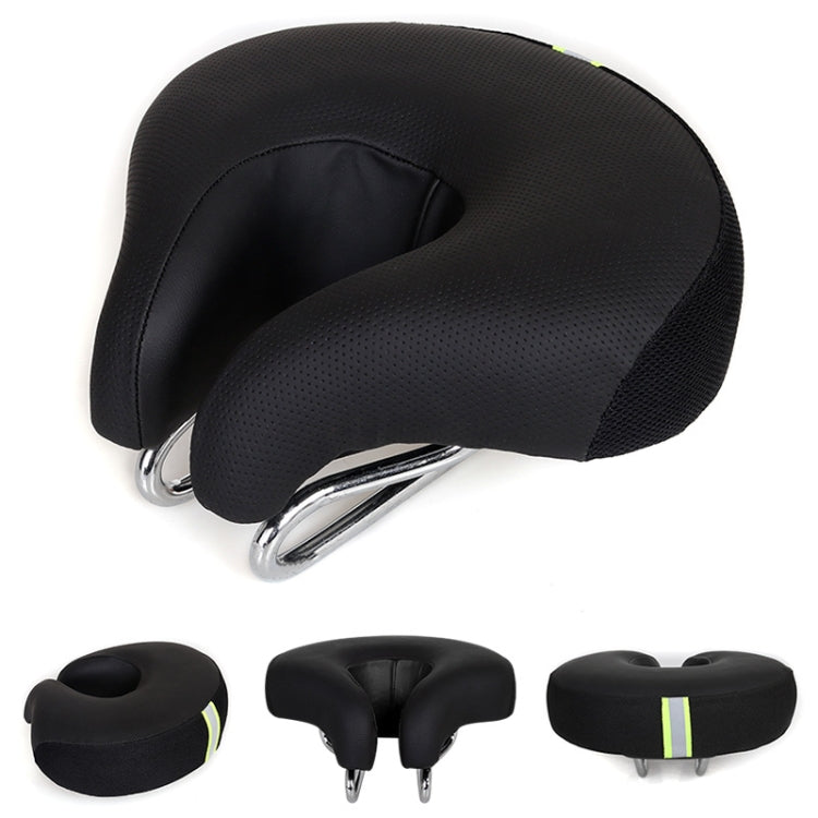 Noseless Bicycle Saddle for Mountain Bike - Black