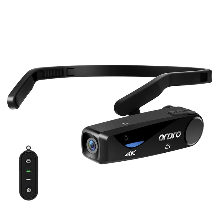 ORDRO EP6 Hands-Free 4K WiFi Smart Sports Camera With Remote Control (Black)