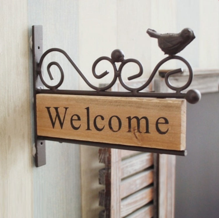 Rustic Country Birds Welcome Doorplate and Photography Prop